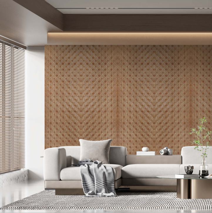 Pvc Louvers Panel Designer Brown 8x2 Ft - Pn 02971