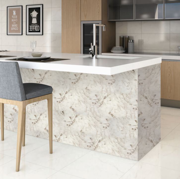 Pvc Louvers Panel Marble & Stone Beige 8x2 Ft - Pn 02978
