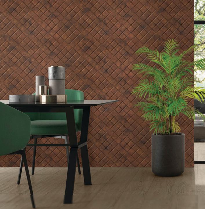 Pvc Louvers Panel Designer Brown 8x2 Ft - Pn 02981
