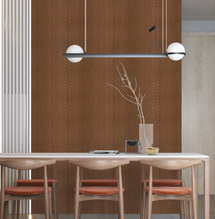 Pvc Louvers Panel Designer Brown 8x2 Ft - Pn 02982