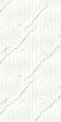 B Polymer Coated HDHMR Decorative Wall Panel 8x2 ft designer louvers White PN 03001