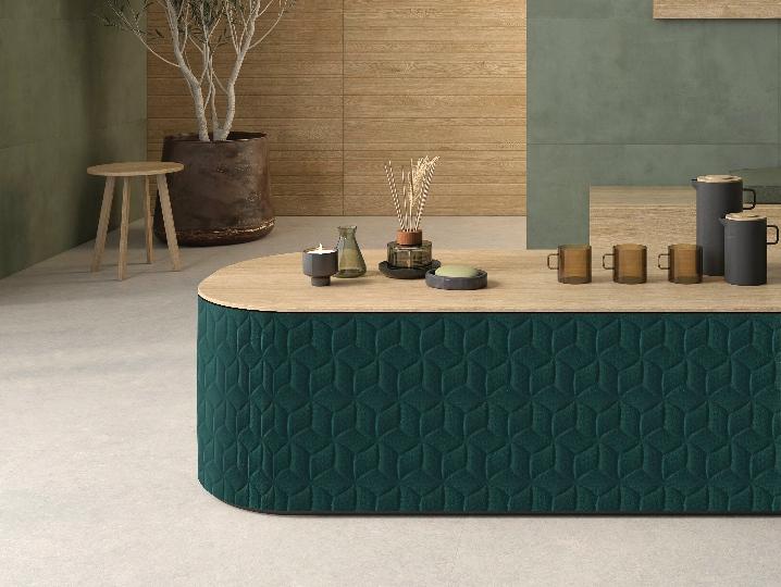 Flexible Soft Decorative Wall Panel 8x4 ft designer louvers Green PN 03008