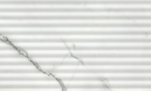 Flexible Soft Decorative Wall Panel 8x4 ft marble & stone louvers White PN 03012