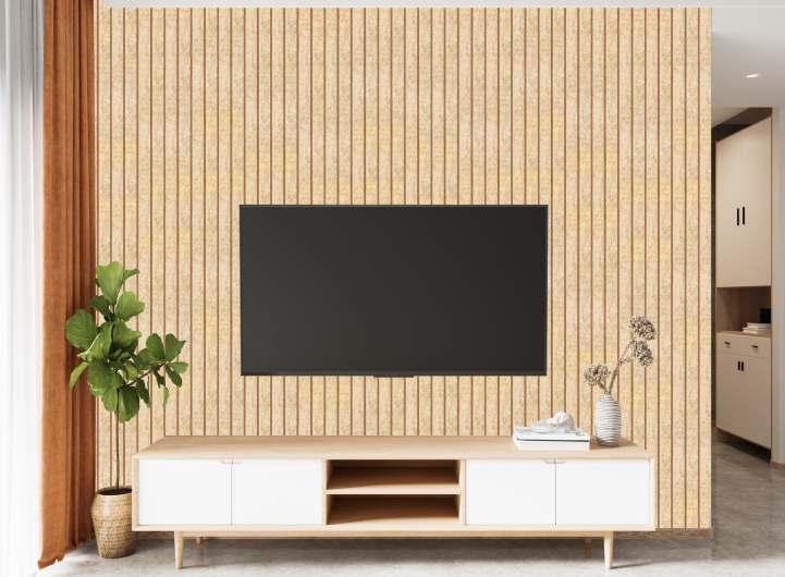 Charcoal Louver Wood Cream 8x0.41 Ft - Pn 03019