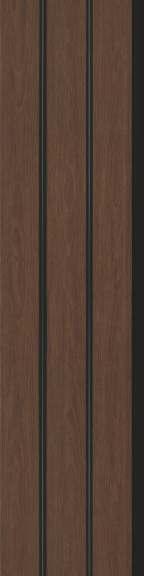 Charcoal Louver Wood Brown 8x0.41 Ft - Pn 03023
