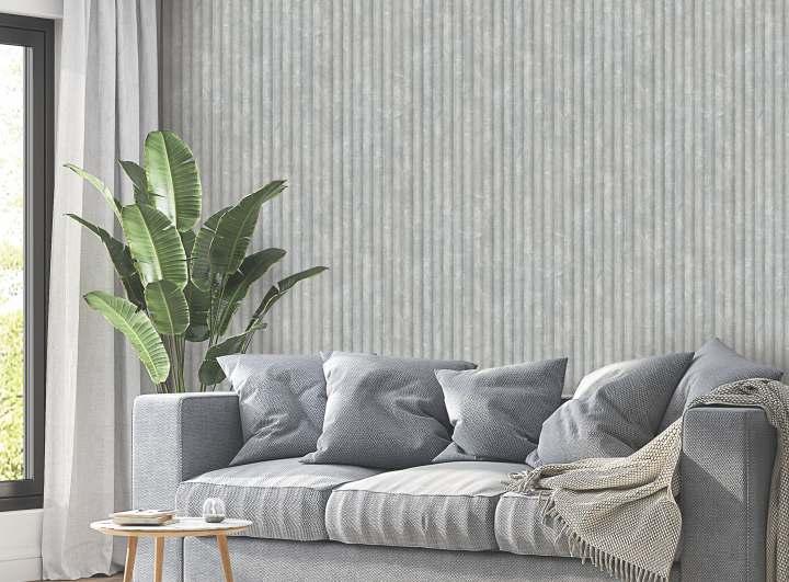 Charcoal Louver Plain Colors Grey 8x0.41 Ft - Pn 03041