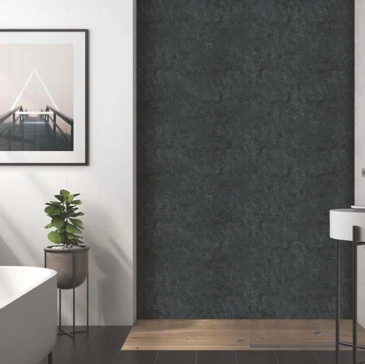 Decorative Wall Louvers Panel Metallic Grey 8x2 Ft - Pn 03177