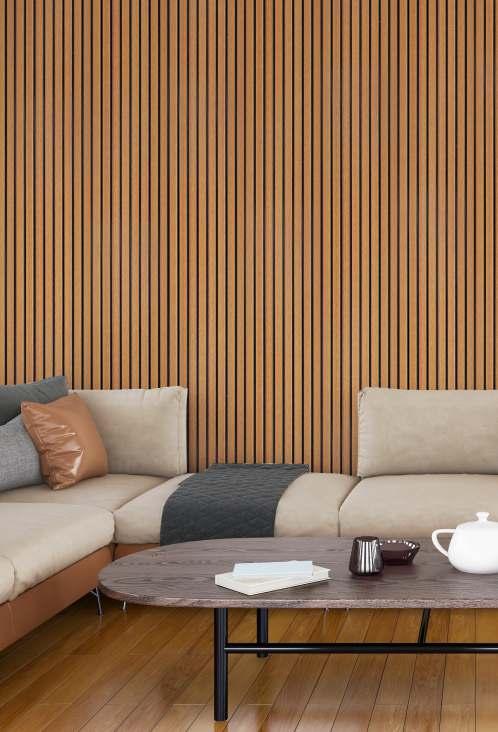 Pvc Louver Wood Brown 8x0.41 Ft - Pn 03195