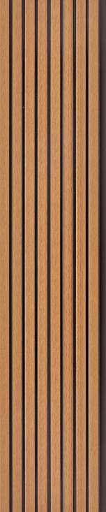 Pvc Louver Wood Brown 8x0.41 Ft - Pn 03195