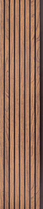 Pvc Louver Wood Brown 8x0.41 Ft - Pn 03196
