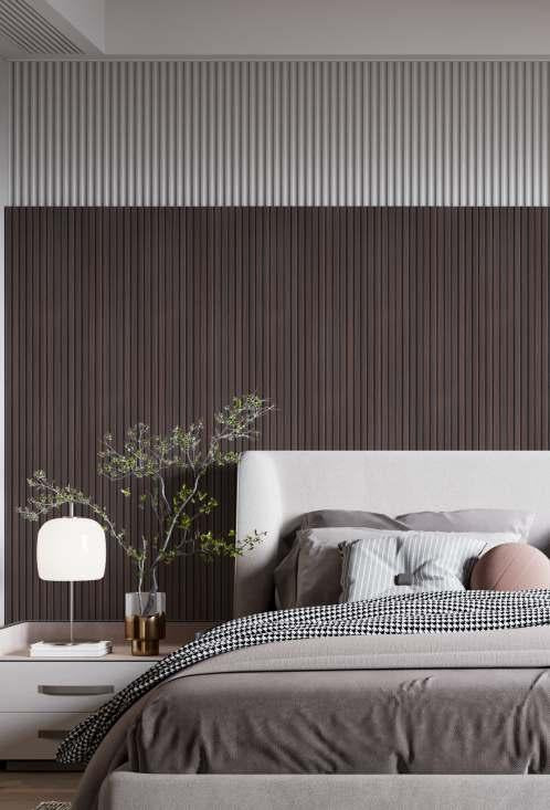 Pvc Louver Wood Brown 8x0.41 Ft - Pn 03198