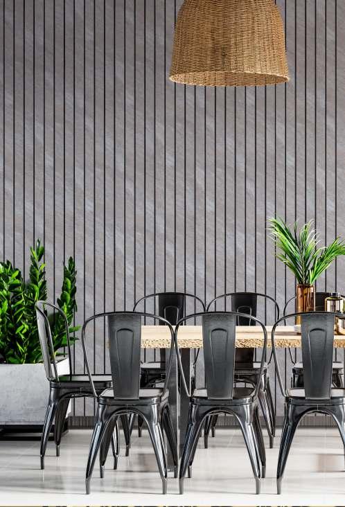 Pvc Louver Marble & Stone Grey 8x0.41 Ft - Pn 03205