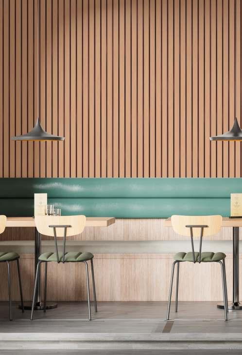 Pvc Louver Wood Brown 8x0.41 Ft - Pn 03207