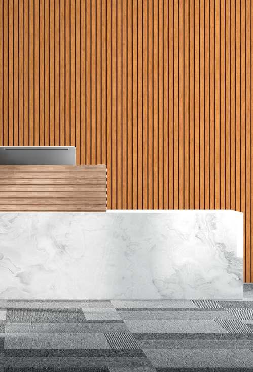 Pvc Louver Wood Brown 8x0.41 Ft - Pn 03208