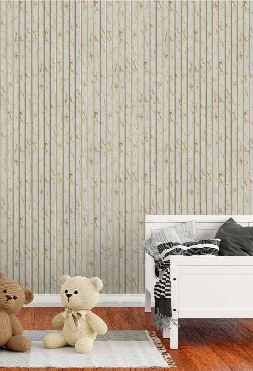 Pvc Louver Marble & Stone White 8x0.41 Ft - Pn 03219