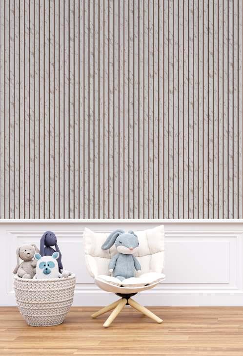 Pvc Louver Marble & Stone White 8x0.41 Ft - Pn 03220