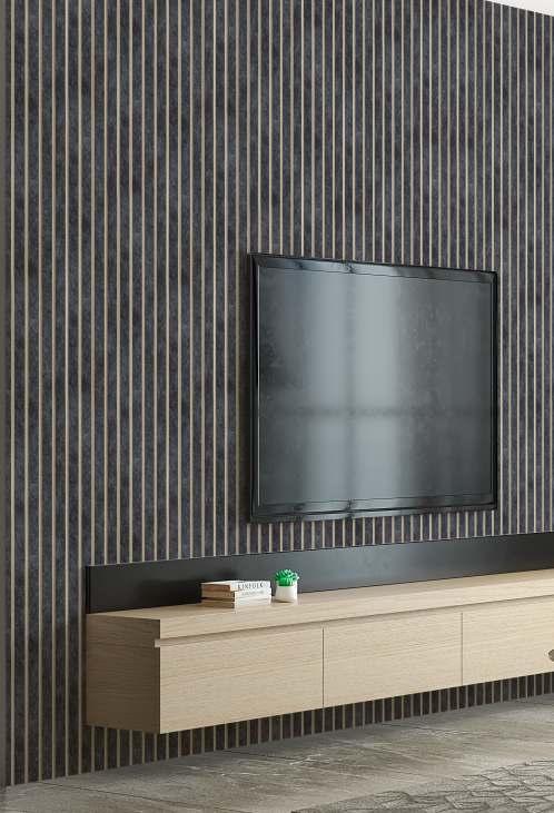 Pvc Louver Designer Grey 8x0.41 Ft - Pn 03226