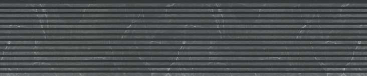Grey marble louver with white veining and horizontal slats, showing textured surface and subtle sheen.