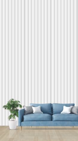 Pvc Louvers Panel Plain Colors White 8x0.41 Ft - Pn 03255