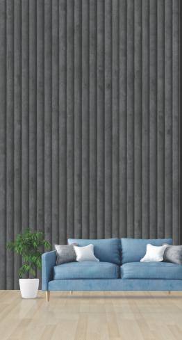 Pvc Louvers Panel Designer Grey 8x0.41 Ft - Pn 03258
