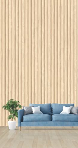 Pvc Louvers Panel Wood Cream 8x0.41 Ft - Pn 03259