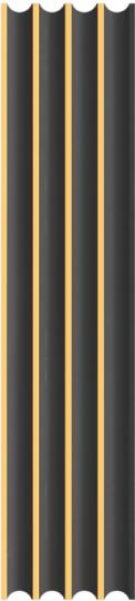 Pvc Louvers Panel Plain Colors Black 8x0.41 Ft - Pn 03264