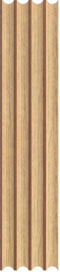 Pvc Louvers Panel Wood Brown 8x0.41 Ft - Pn 03265