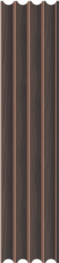 Pvc Louvers Panel Wood Brown 8x0.41 Ft - Pn 03266