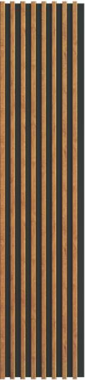 Pvc Louvers Panel Wood Brown 8x0.41 Ft - Pn 03268