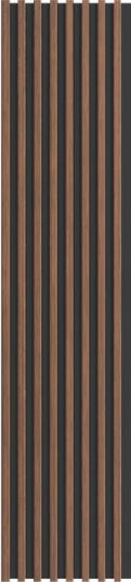 Pvc Louvers Panel Wood Brown 8x0.41 Ft - Pn 03269
