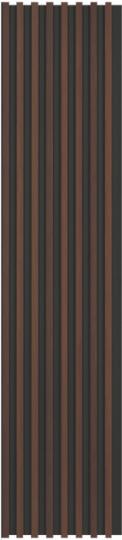 Pvc Louvers Panel Wood Brown 8x0.41 Ft - Pn 03272