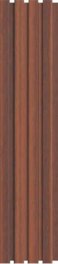 Pvc Louvers Panel Wood Brown 8x0.41 Ft - Pn 03276