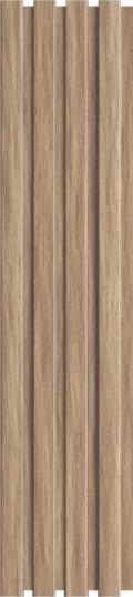 Pvc Louvers Panel Wood Brown 8x0.41 Ft - Pn 03277