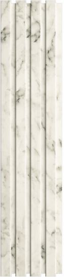 Pvc Louvers Panel Marble & Stone White 8x0.41 Ft - Pn 03279