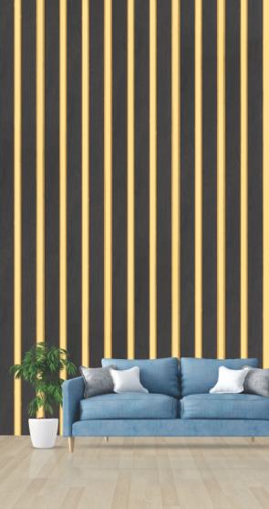 Pvc Louvers Panel Plain Colors Brown 8x0.41 Ft - Pn 03281