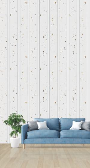 Pvc Louvers Panel Marble & Stone White 8x0.41 Ft - Pn 03287