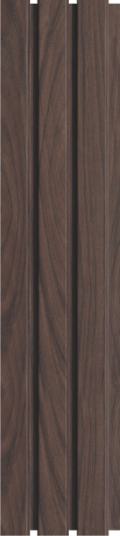 Pvc Louvers Panel Wood Brown 8x0.41 Ft - Pn 03291