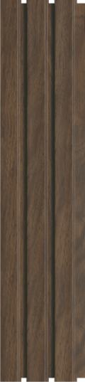 Pvc Louvers Panel Wood Brown 8x0.41 Ft - Pn 03292
