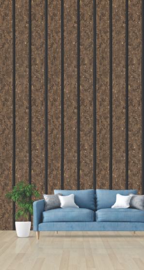 Pvc Louvers Panel Designer Brown 8x0.41 Ft - Pn 03296