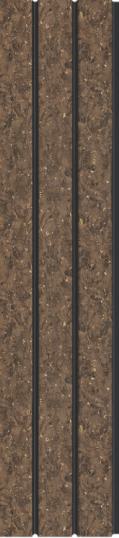 Pvc Louvers Panel Designer Brown 8x0.41 Ft - Pn 03296