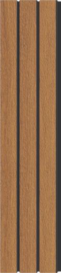 Pvc Louvers Panel Wood Brown 8x0.41 Ft - Pn 03297
