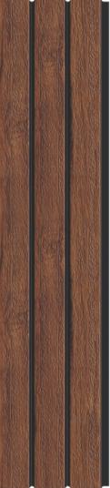 Pvc Louvers Panel Wood Brown 8x0.41 Ft - Pn 03298