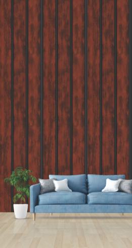 Pvc Louvers Panel Designer Brown 8x0.41 Ft - Pn 03300