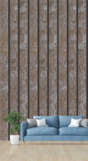 Pvc Louvers Panel Designer Brown 8x0.41 Ft - Pn 03301