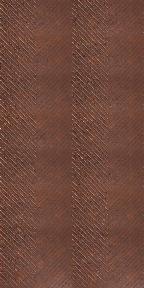 Decorative Wall Louvers Panel Metallic Brown 8x2 Ft - Pn 03316