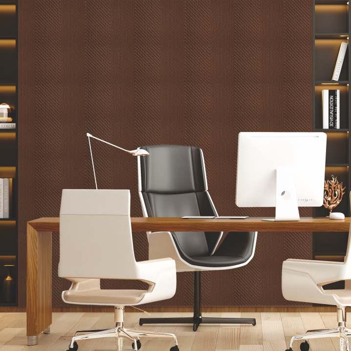 Decorative Wall Louvers Panel Metallic Brown 8x2 Ft - Pn 03317