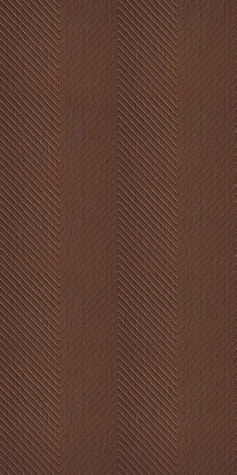 Decorative Wall Louvers Panel Metallic Brown 8x2 Ft - Pn 03317