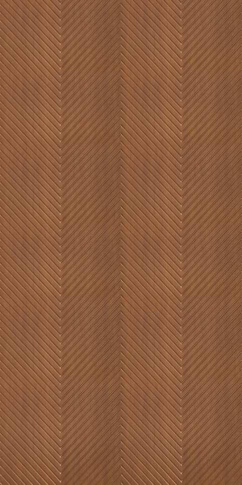 Decorative Wall Louvers Panel Metallic Brown 8x2 Ft - Pn 03319