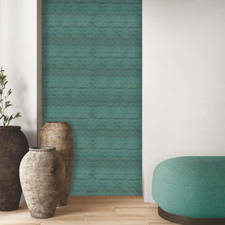 Decorative Wall Louvers Panel Designer Green 8x2 Ft - Pn 03323