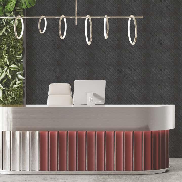 Decorative Wall Louver Designer Grey 8x2 Ft - Pn 03324
